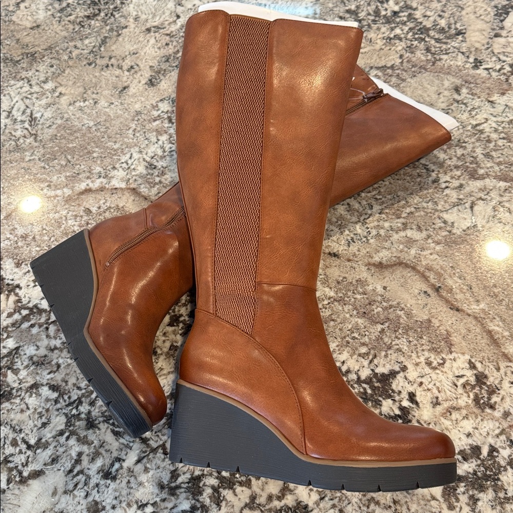 Soul Naturalizer Adrian Wedge Boots Wide Calf